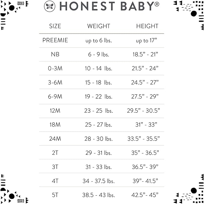 HonestBaby Multipack Short Sleeve T-Shirt Tee 100% Organic Cotton Infant Baby, Toddler, Little Kids Boys, Girls, Unisex