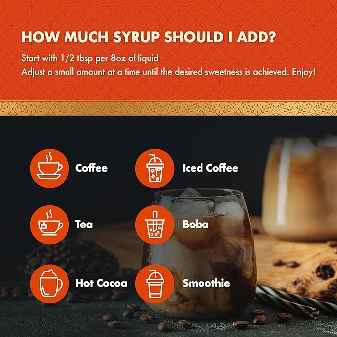 ChocZero Sugar Free Caramel Syrup for Coffee - Keto Flavoring Syrups - Low Calorie Simple Syrup for Flavored Drinks (26.5 ounce bottle/750ml)